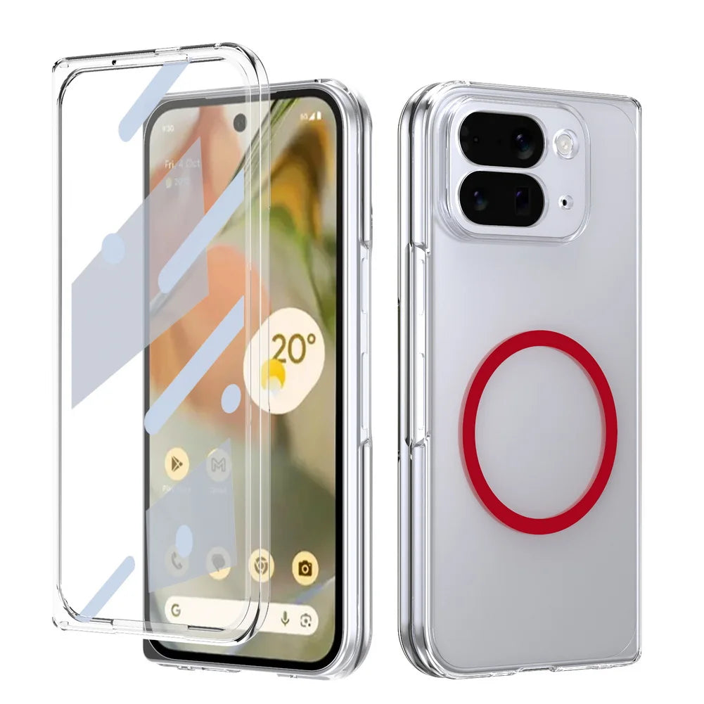 Transparent Slim Magnetic Phone Cover Case