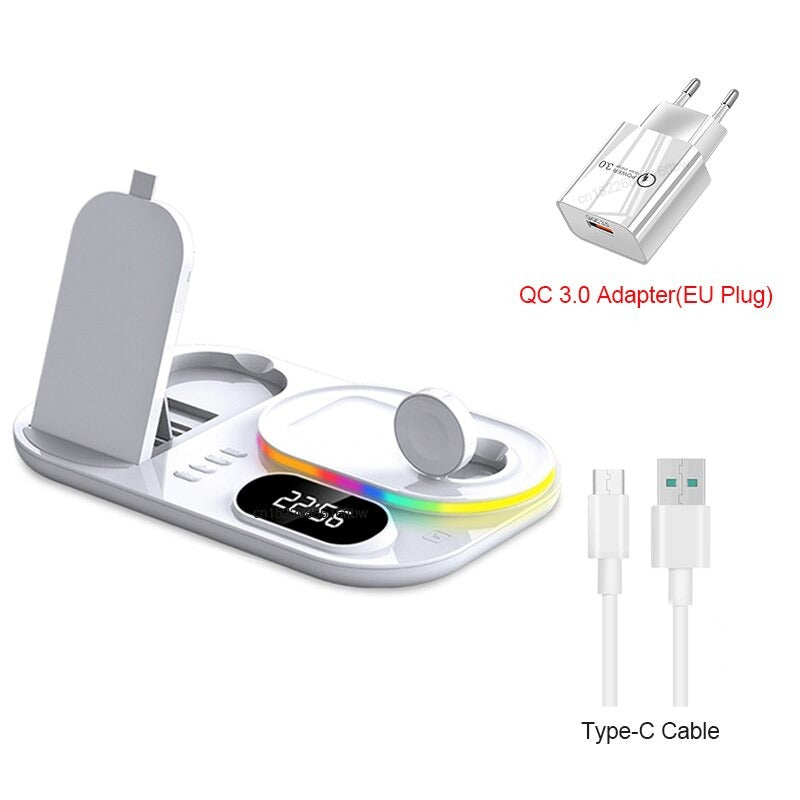 Compact 3-in-1 Wireless Charging Pad For Samsung Phones