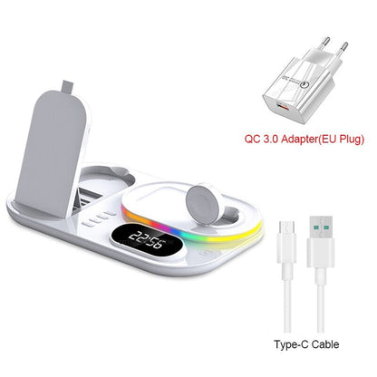 Compact 3-in-1 Wireless Charging Pad For Samsung Phones