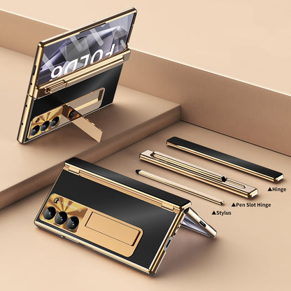 Durable Metal Phone Case with Stand and Stylus Holder