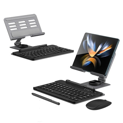 Compact Phone Stand with Wireless Keyboard for Z Fold