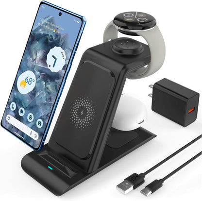 Fast 3 in 1 Wireless Charging Pad for Google Pixel - OmgCases