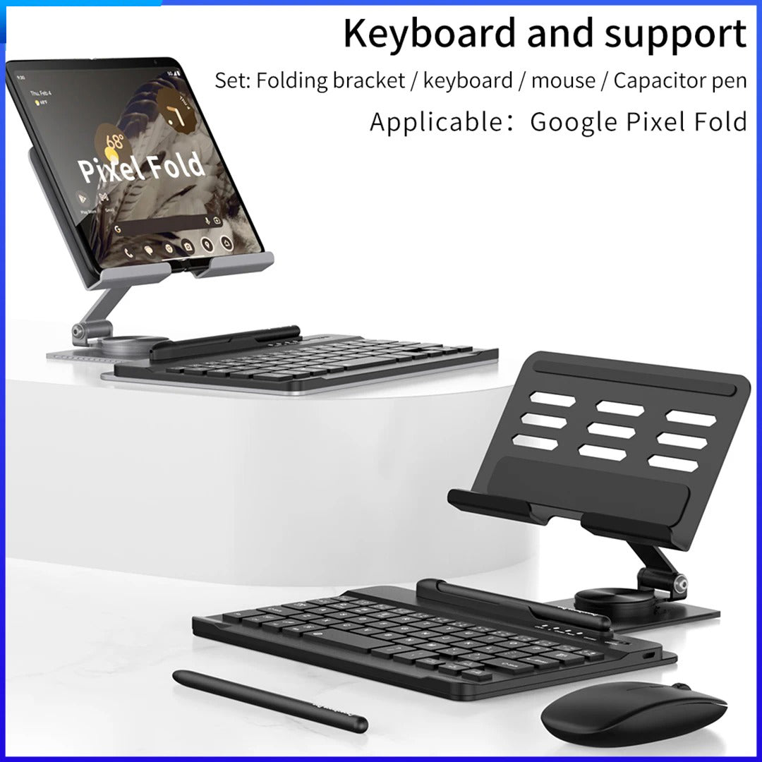 Compact Phone Stand with Wireless Keyboard for Pixel Fold - OmgCases