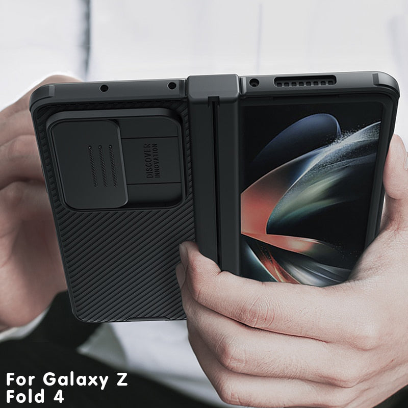 Clear Phone Case with Camera Shield for Samsung Galaxy Z Fold 4 - OmgCases